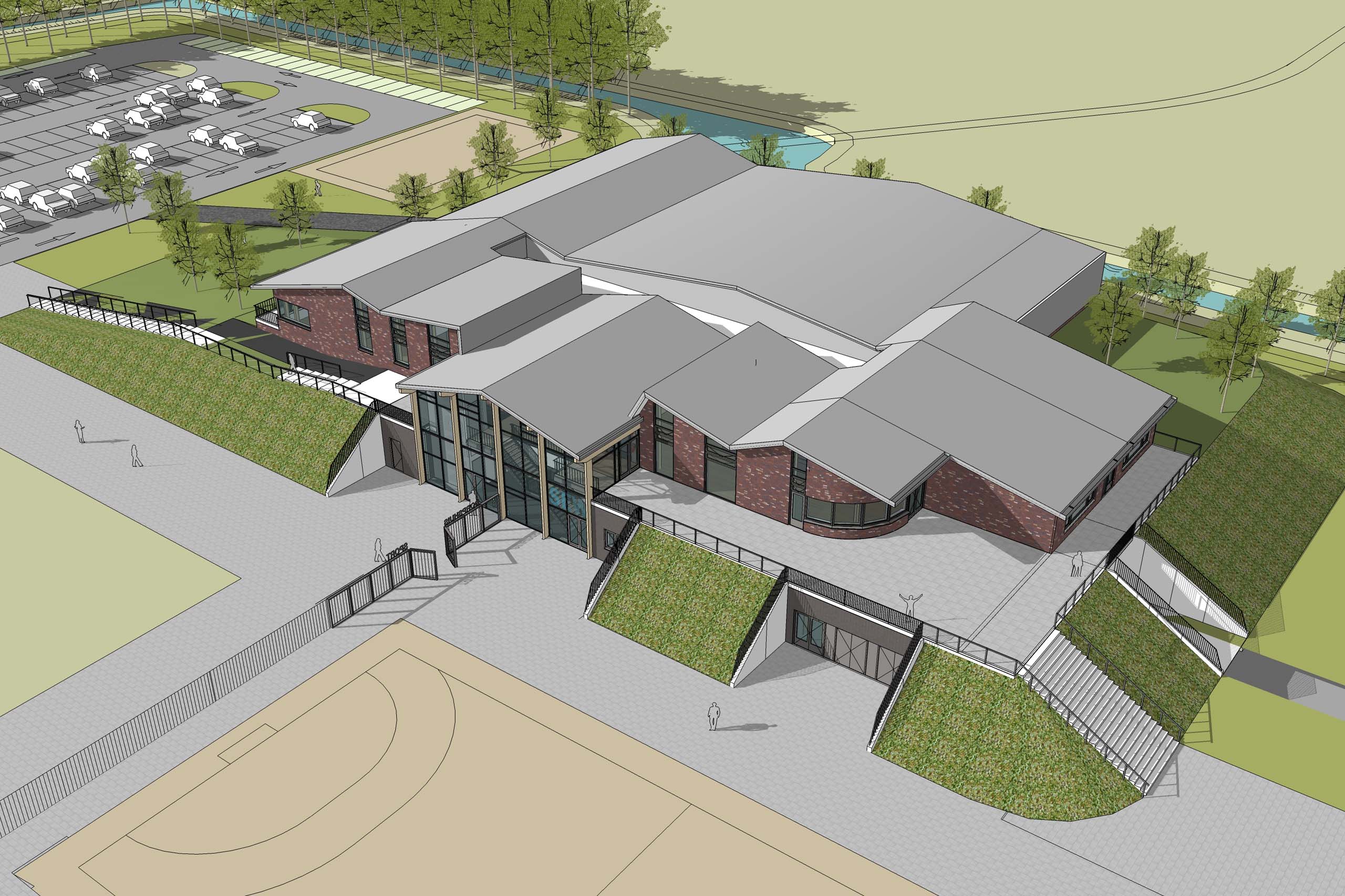 architect Dorpsaccomodatie sporthal dorpshuis MFA MFC De Dres Nibbixwoud BBHD architecten Alkmaar