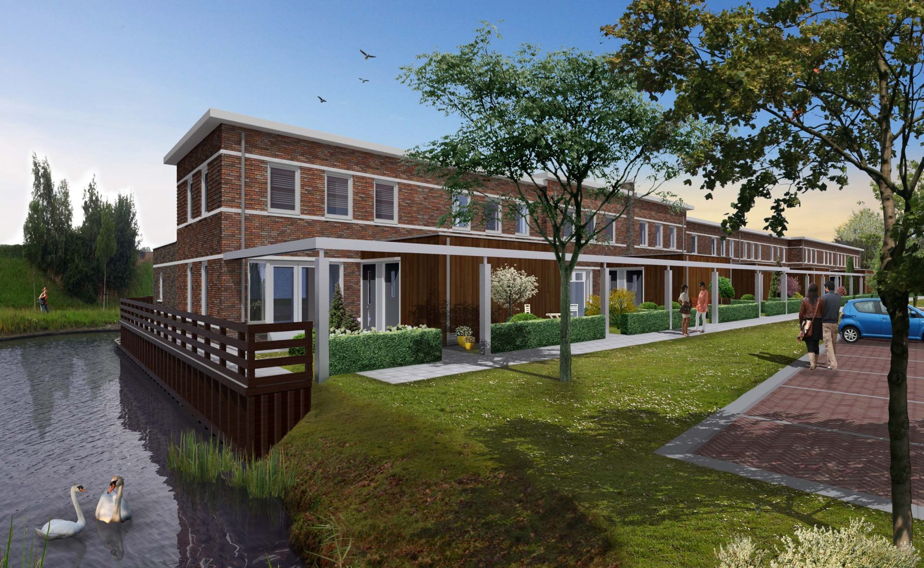 architect woningbouw sociale huurwoningen nieuwbouwwijk Reigersborg Hoogkarspel BBHD architecten