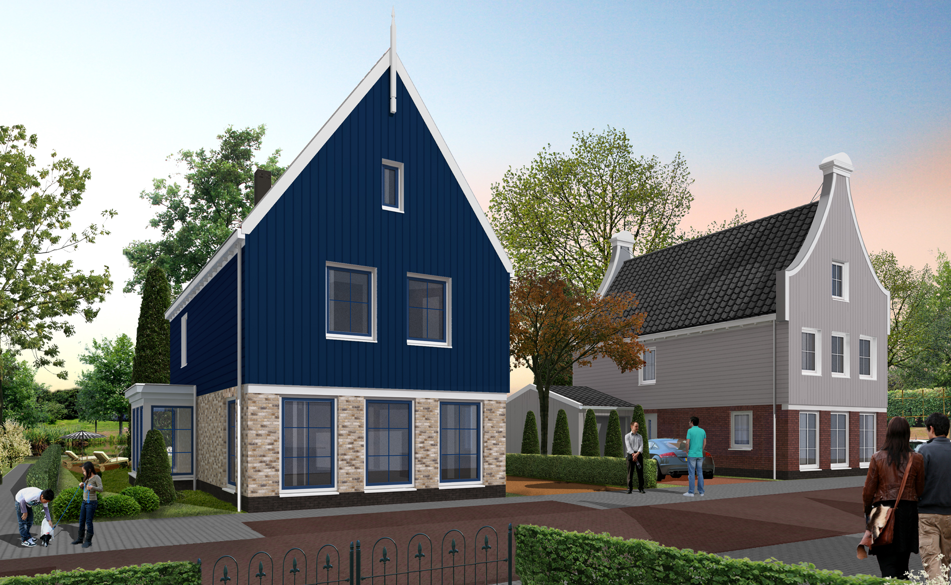 woningen De Pauw De Rijp BBHD architecten dorps bouwen architectuur vrijstaand