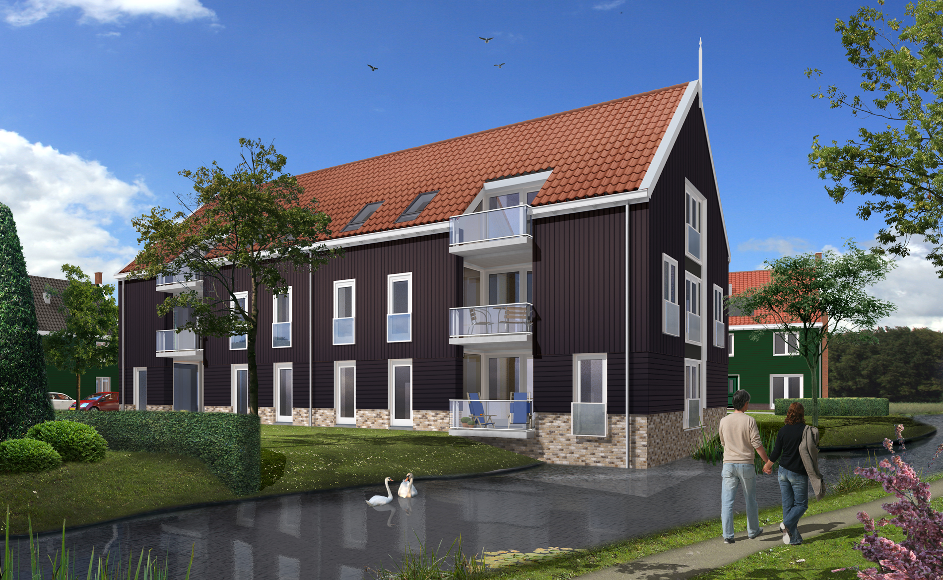 appartementen De Pauw De Rijp BBHD architecten dorps bouwen architectuur