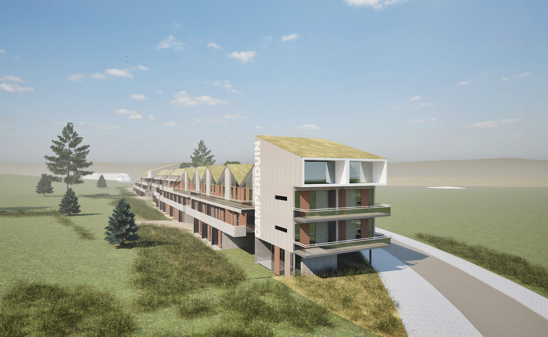 architect hotel recreatie utiliteit appartementen camperduin duinlandschap architectuur BBHD architecten