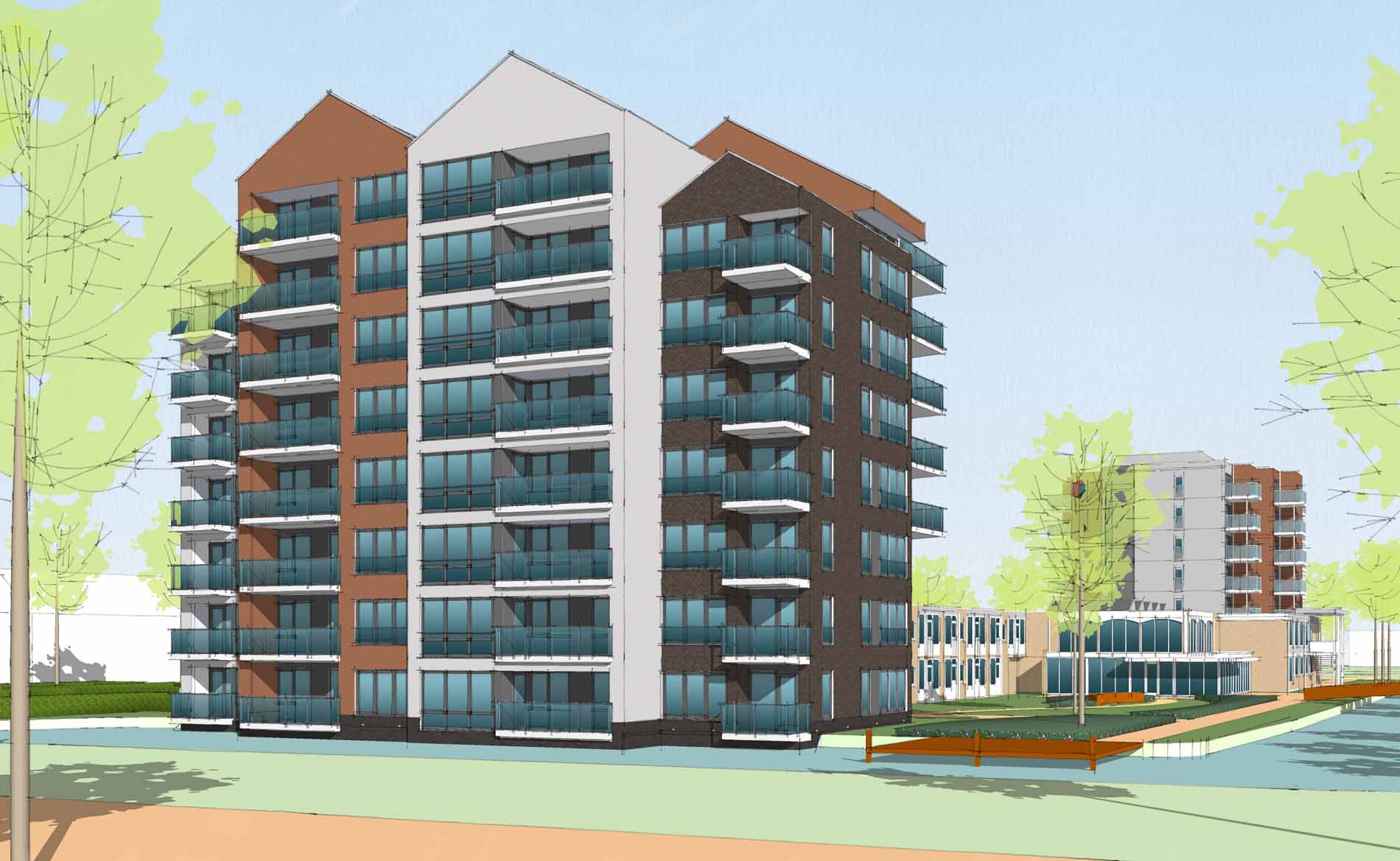 appartementen woonzorg Amandelbloesem Wormeveer BBHD architecten