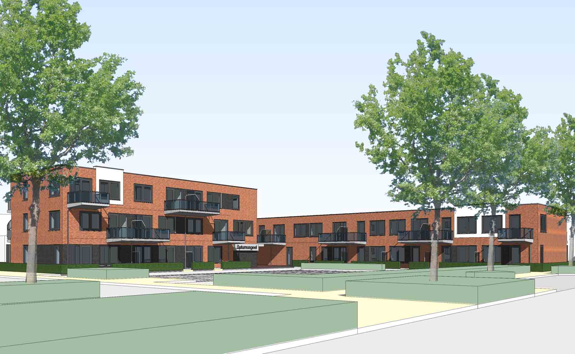 architect jongerenwoningen BENG appartementen sociale huurwoningen Saturnusgeel Zoetermeer BBHD architecten