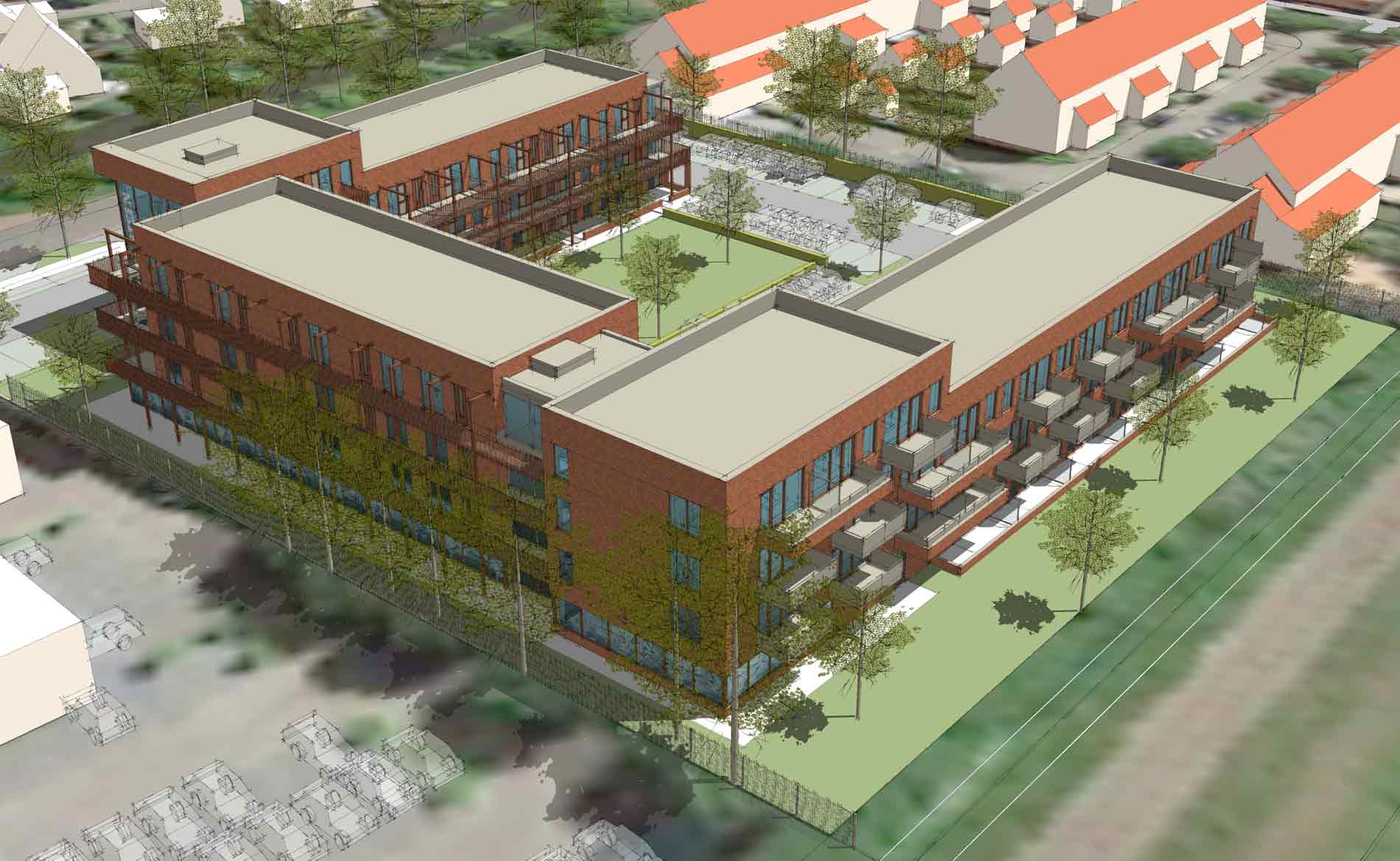 architect Appartementen sociale huurwoningen woningbouw Nieuwe Steen Hoorn Intermaris BBHD architecten