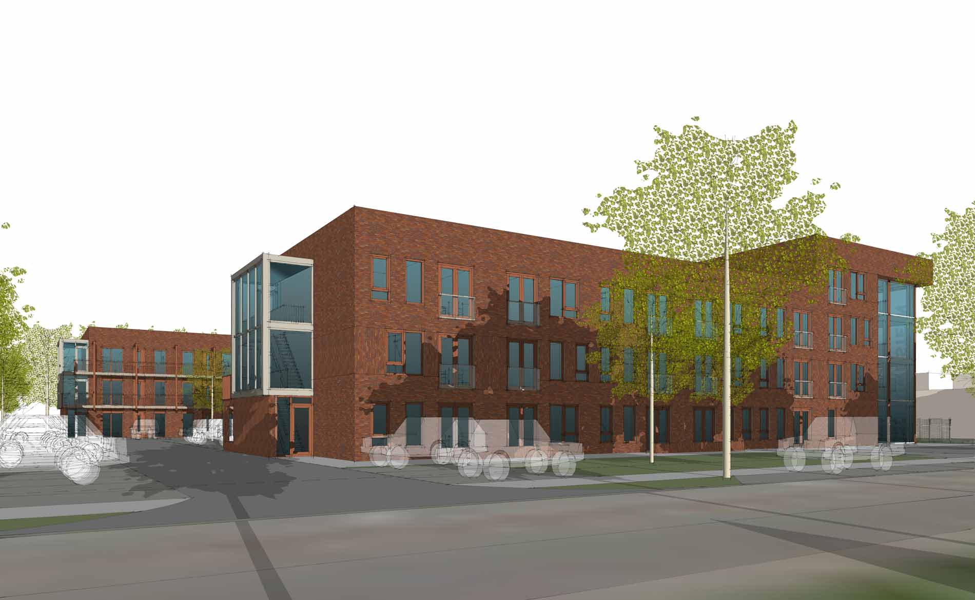 architect Appartementen sociale huurwoningen woningbouw Nieuwe Steen Hoorn Intermaris BBHD architecten