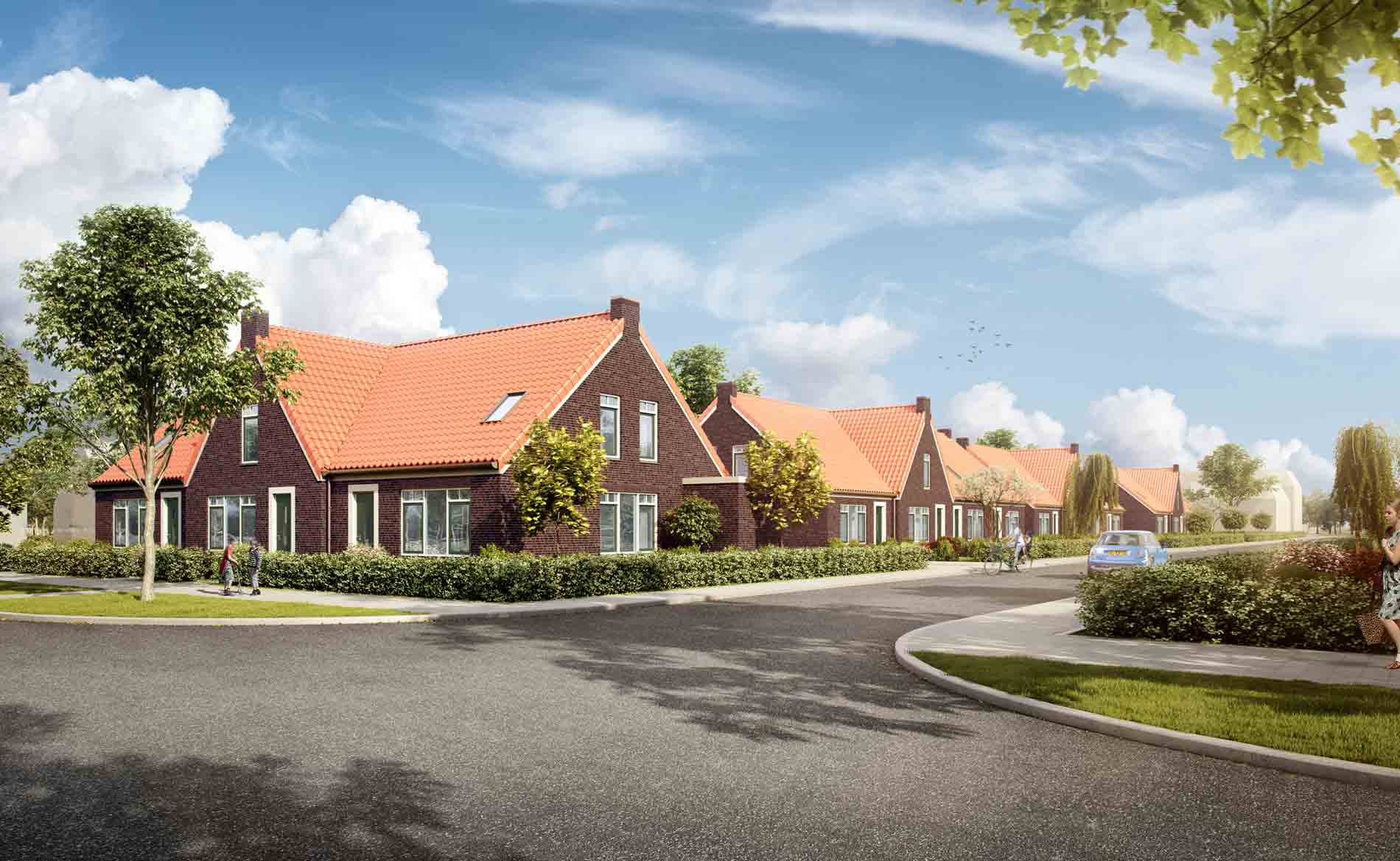 dorps levensloopbestendig rijwoningen Breezand BBHD architecten