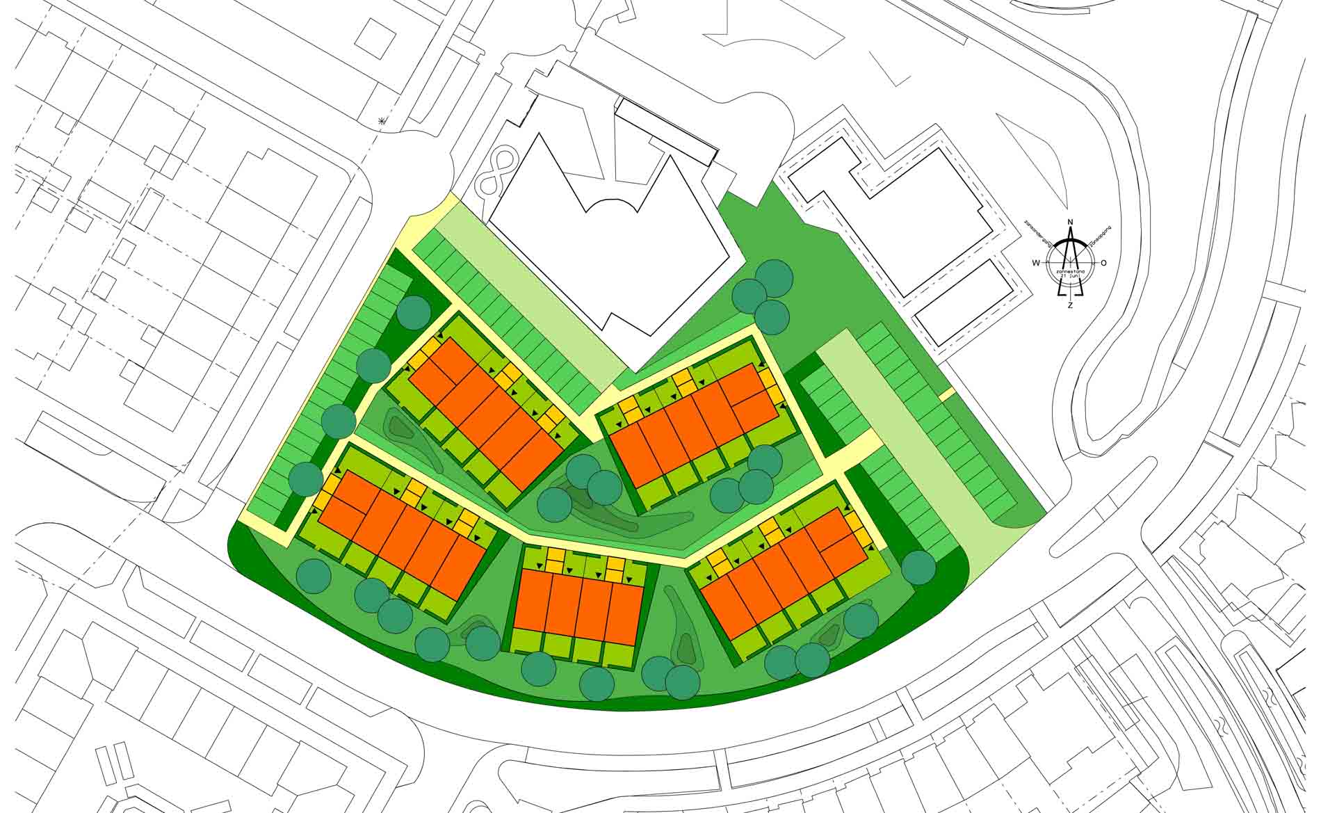 stedenbouw stedenbouwkundig plan ontwerp woningbouw Albert's Hoeve Castricum BBHD architecten