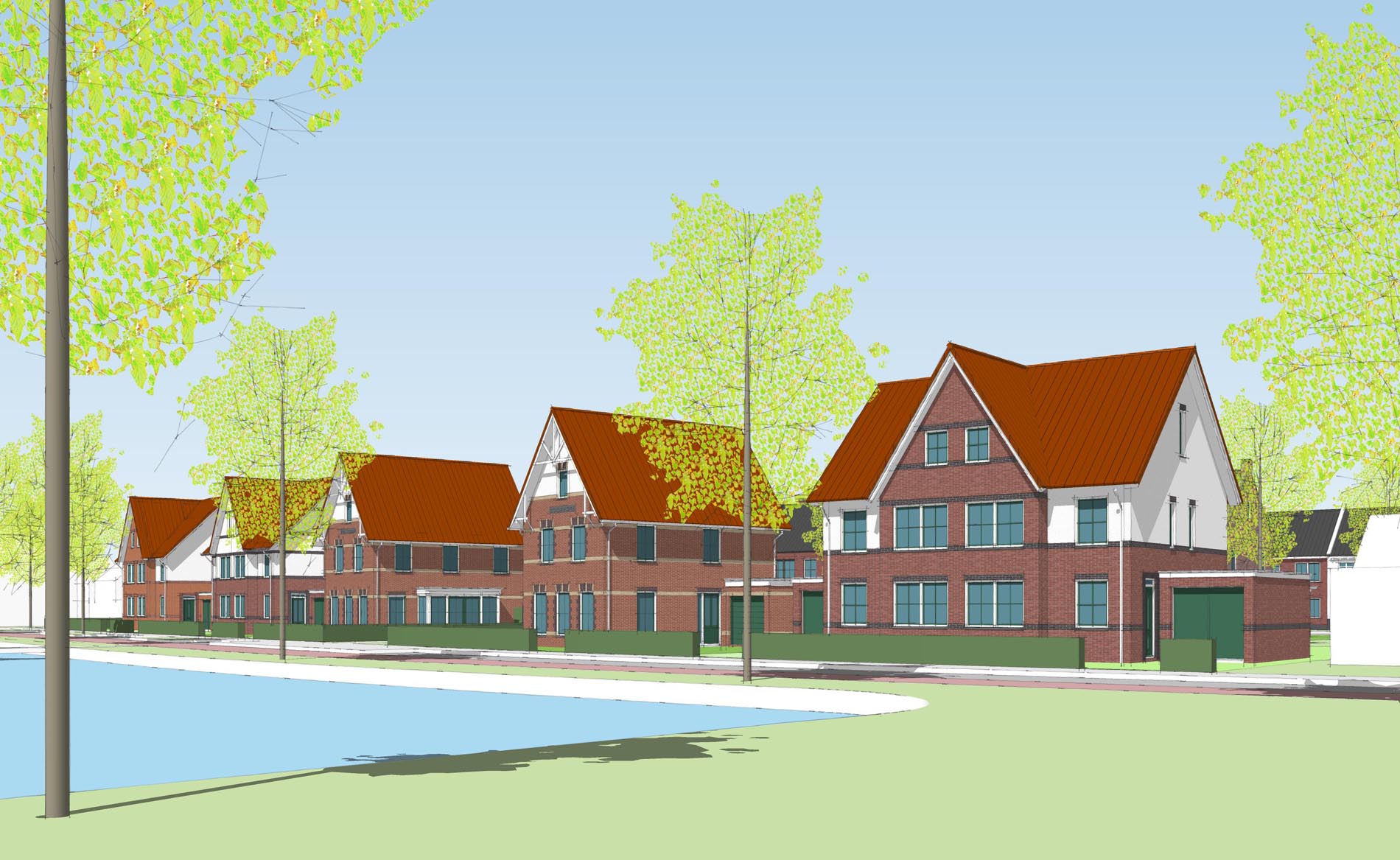 architect woningbouw dorps wonen bouwen nieuwbouwwijk Buitenplaats De Goorn BBHD architecten