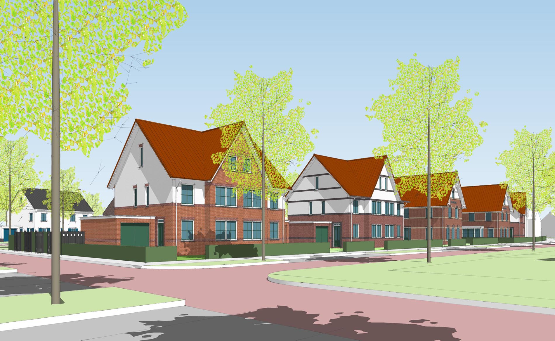 architect woningbouw dorps wonen bouwen nieuwbouwwijk Buitenplaats De Goorn BBHD architecten