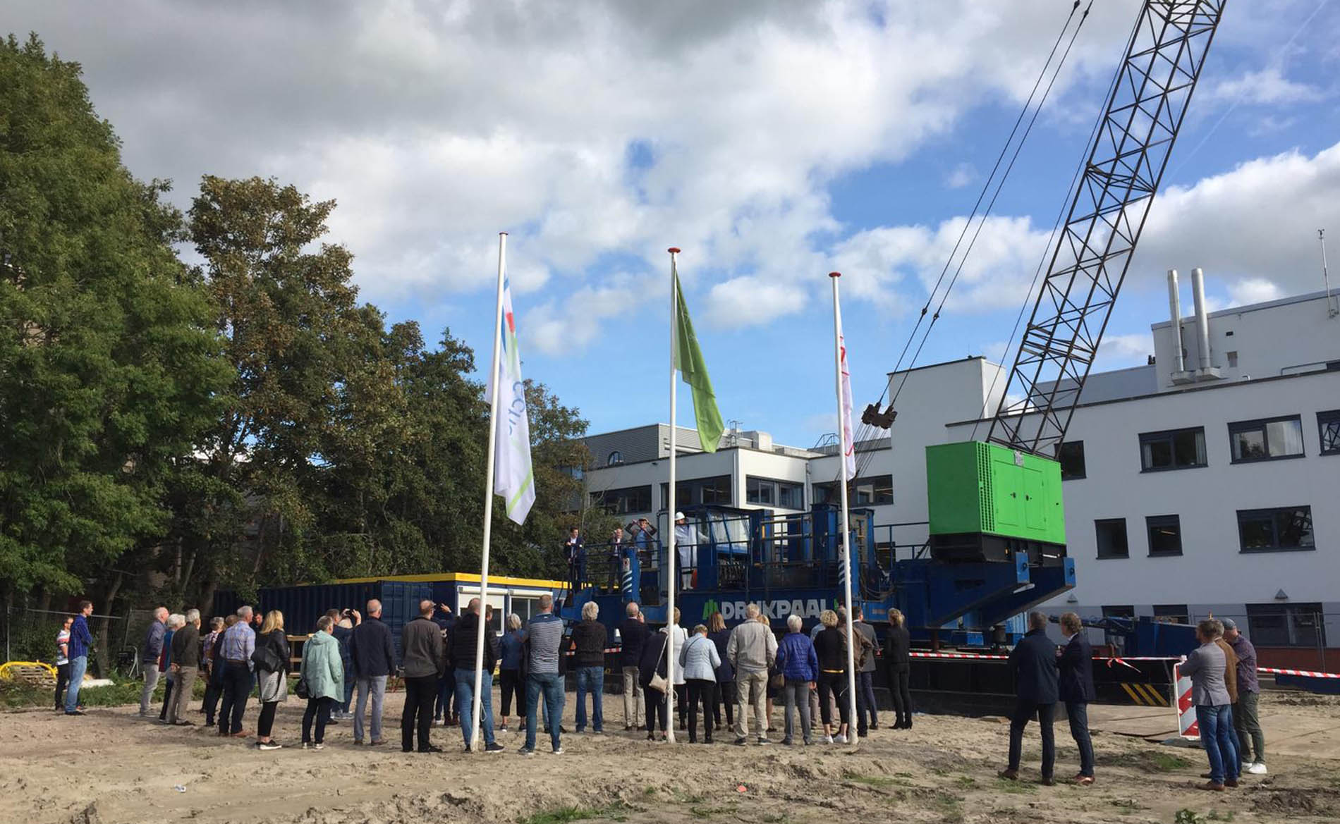 Eerste paal appartementen plan Laan Schagen