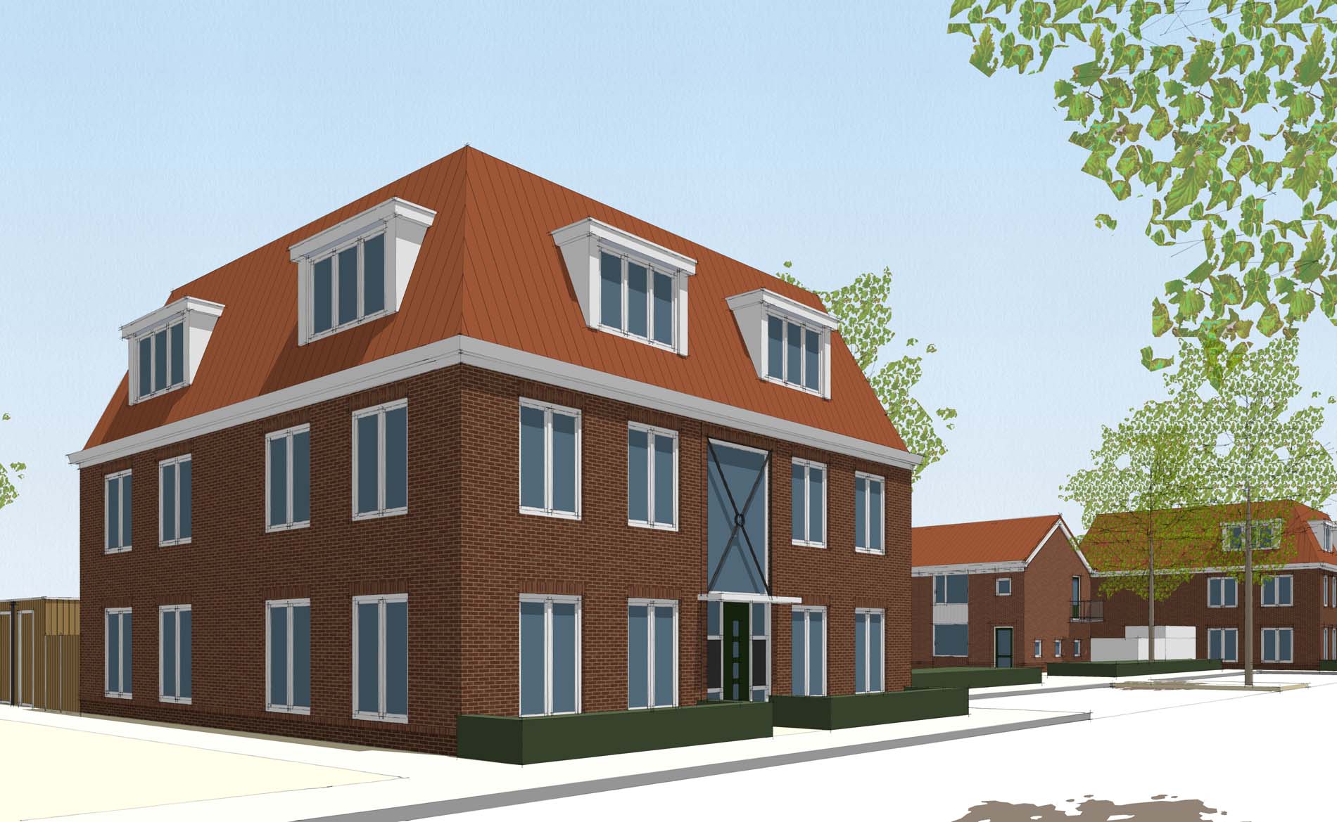 architectuur woningbouw sociale huurwoningen appartementen Spatterstraat Wormer BBHD architecten