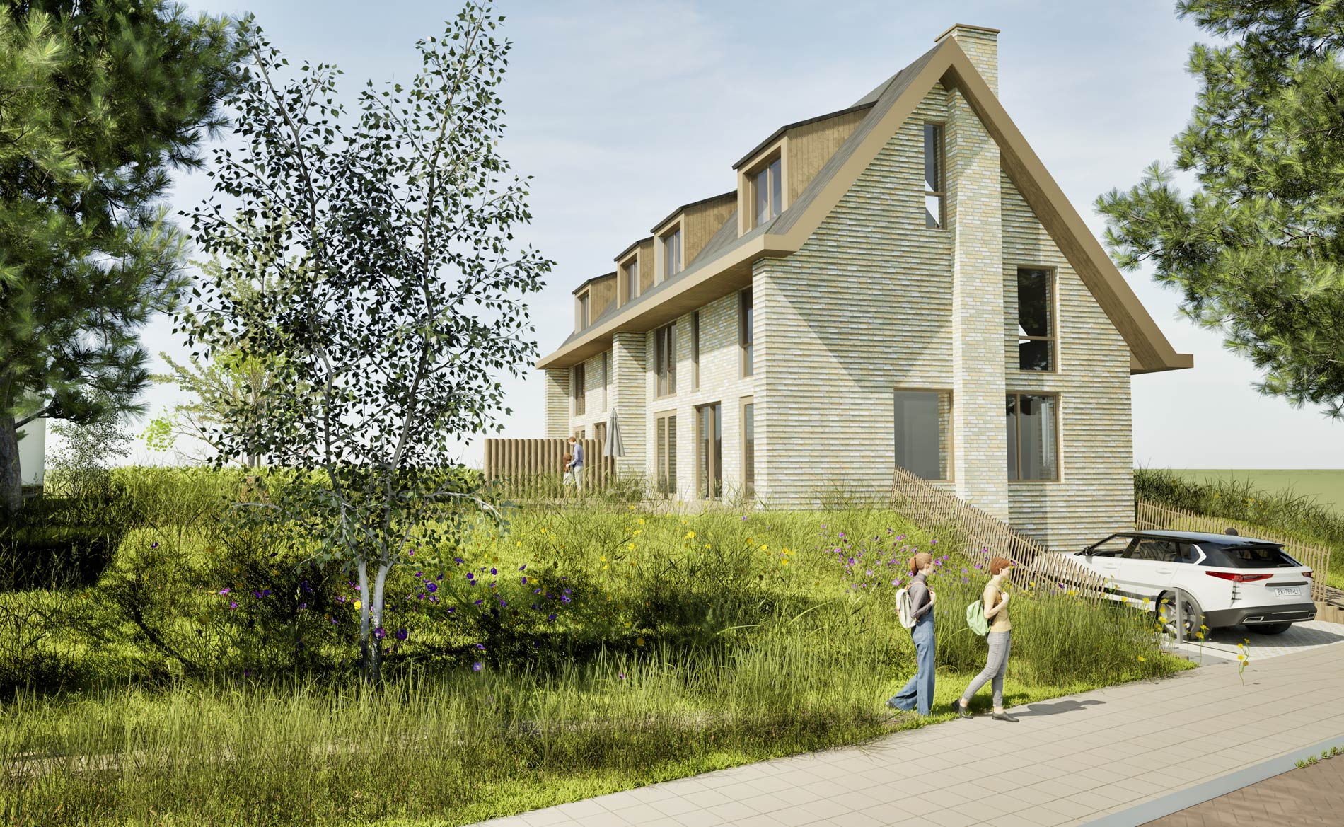 Zanderij Zuid Castricum woningbouw herstructurering architect architectuur BBHD architecten wonen appartementen patiowoningen rijwoningen