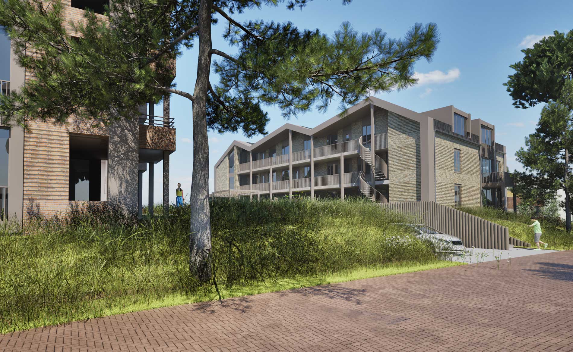 Zanderij Zuid Castricum woningbouw herstructurering architect architectuur BBHD architecten wonen appartementen patiowoningen rijwoningen