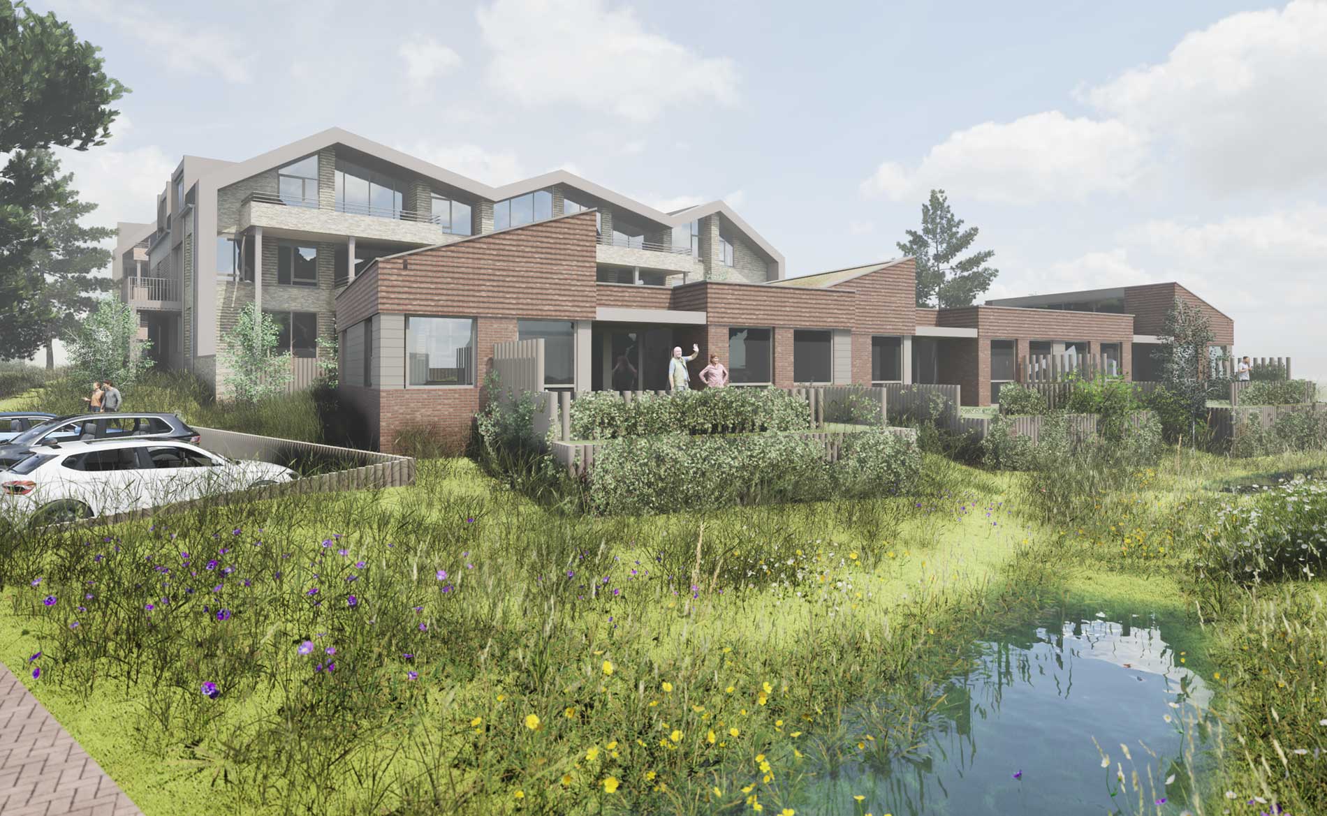 Zanderij Zuid Castricum woningbouw herstructurering architect architectuur BBHD architecten wonen appartementen patiowoningen rijwoningen