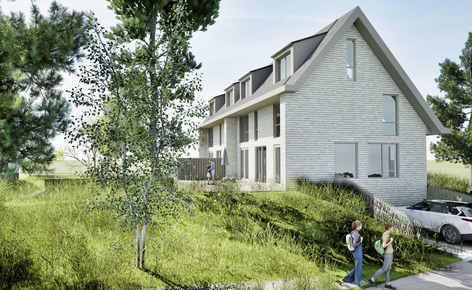 Zanderij Zuid Castricum woningbouw herstructurering architect architectuur BBHD architecten wonen appartementen patiowoningen rijwoningen