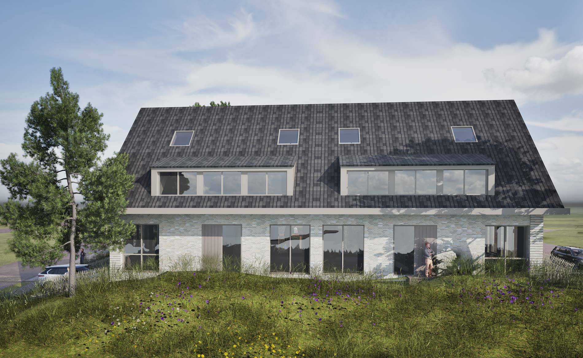 Zanderij Zuid Castricum woningbouw herstructurering architect architectuur BBHD architecten wonen appartementen patiowoningen rijwoningen