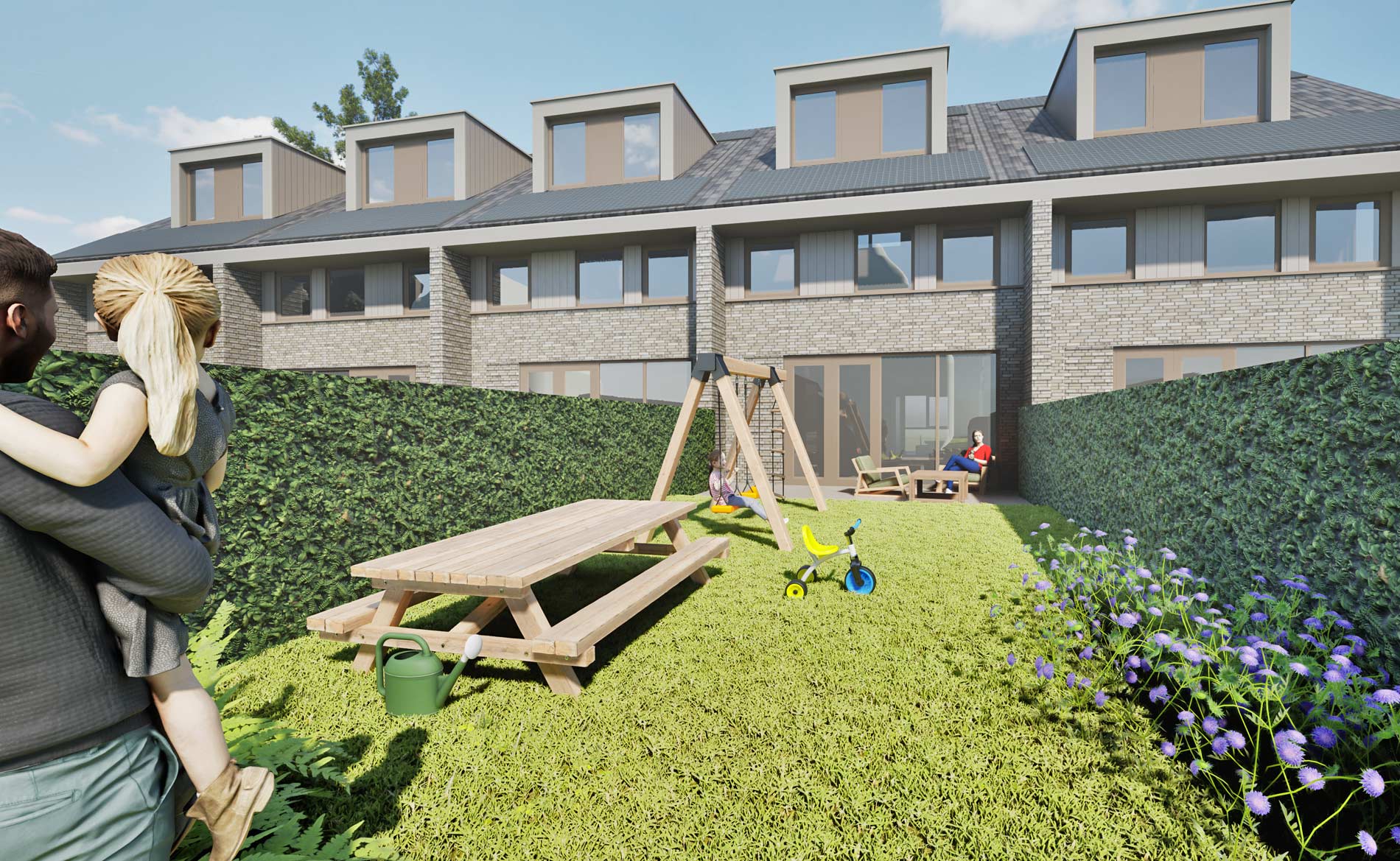 Zanderij Zuid Castricum woningbouw herstructurering architect architectuur BBHD architecten wonen appartementen patiowoningen rijwoningen