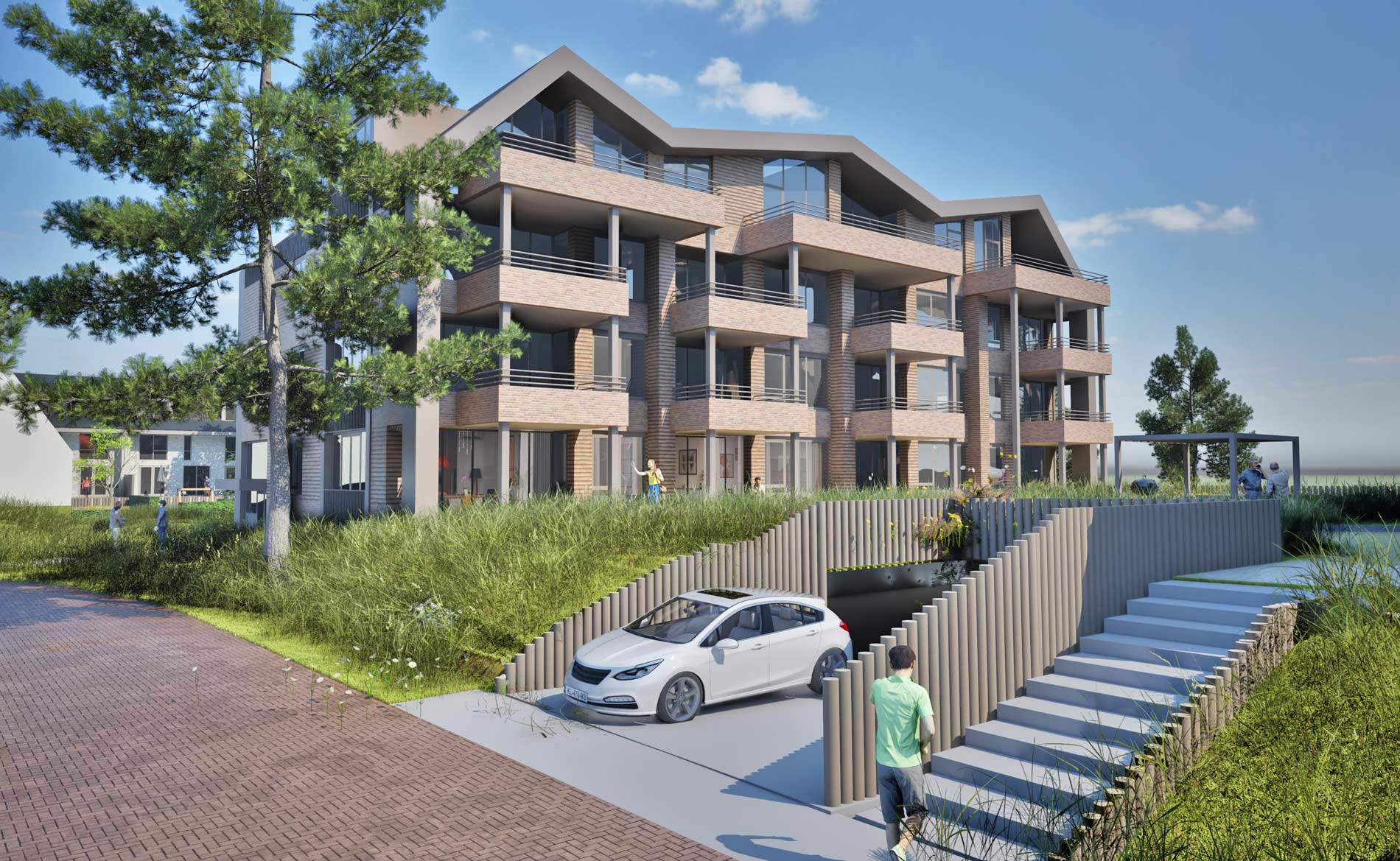 Zanderij Zuid Castricum woningbouw herstructurering architect architectuur BBHD architecten wonen appartementen patiowoningen rijwoningen