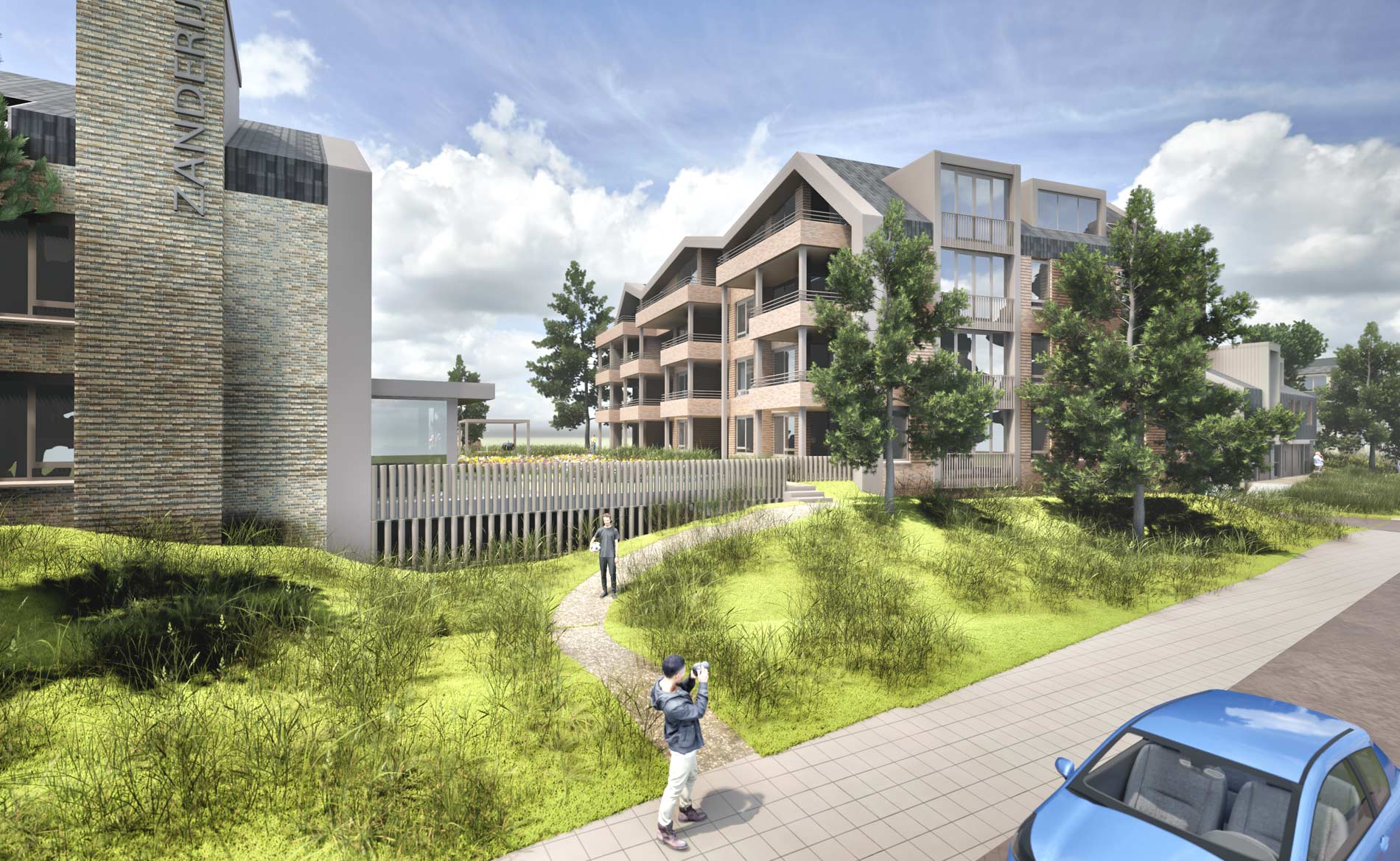 Zanderij Zuid Castricum woningbouw herstructurering architect architectuur BBHD architecten wonen appartementen patiowoningen rijwoningen