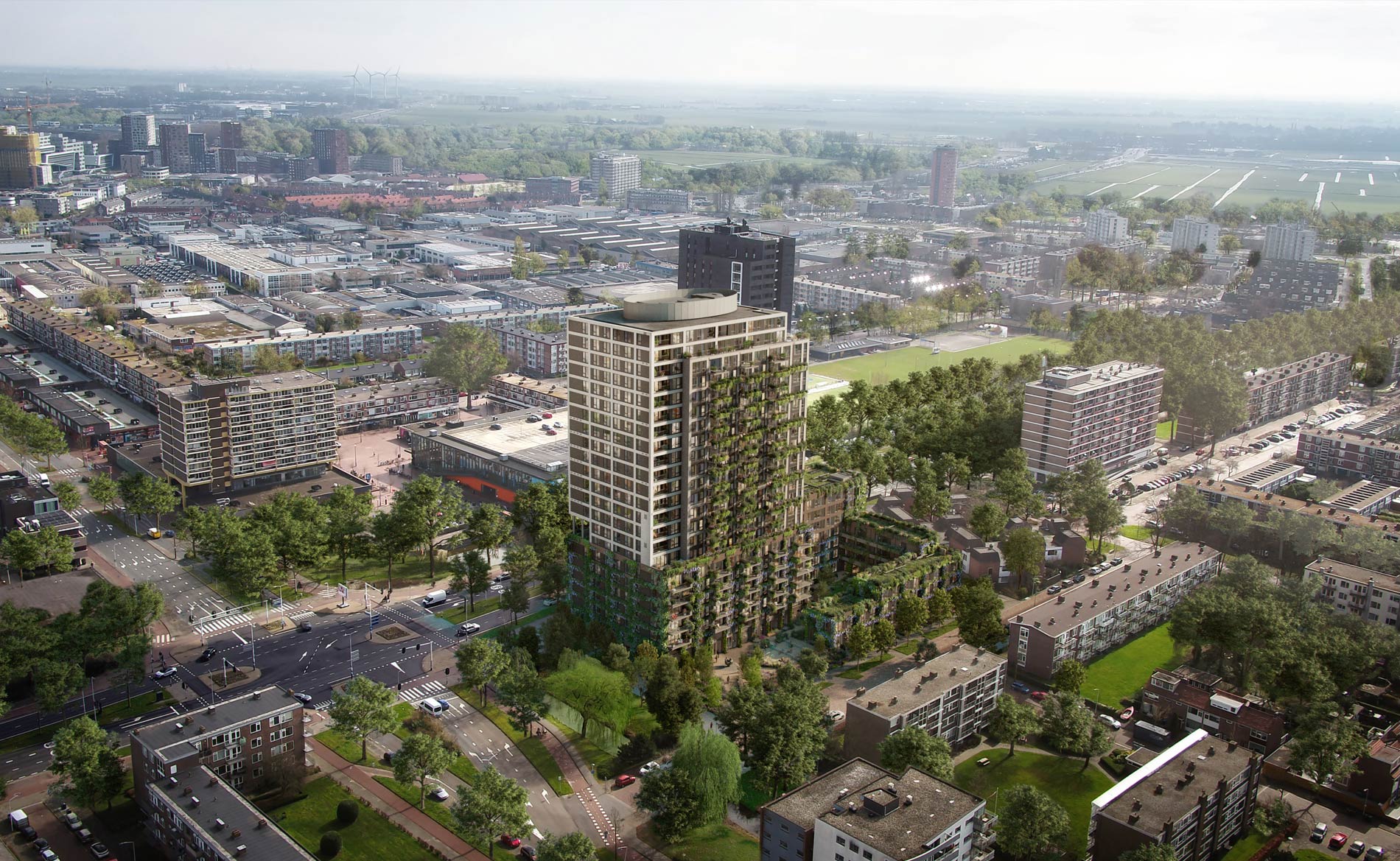 architect woongebouw De Premier Leiden klimaatadaptief