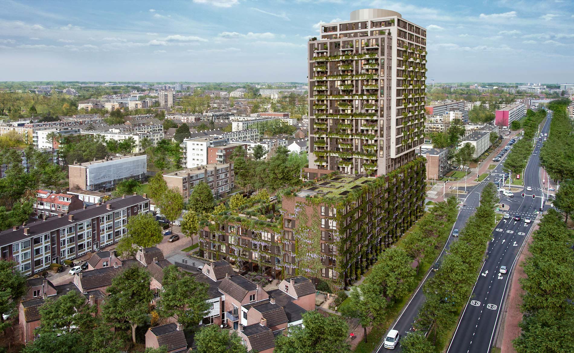 architect woongebouw De Premier Leiden klimaatadaptief