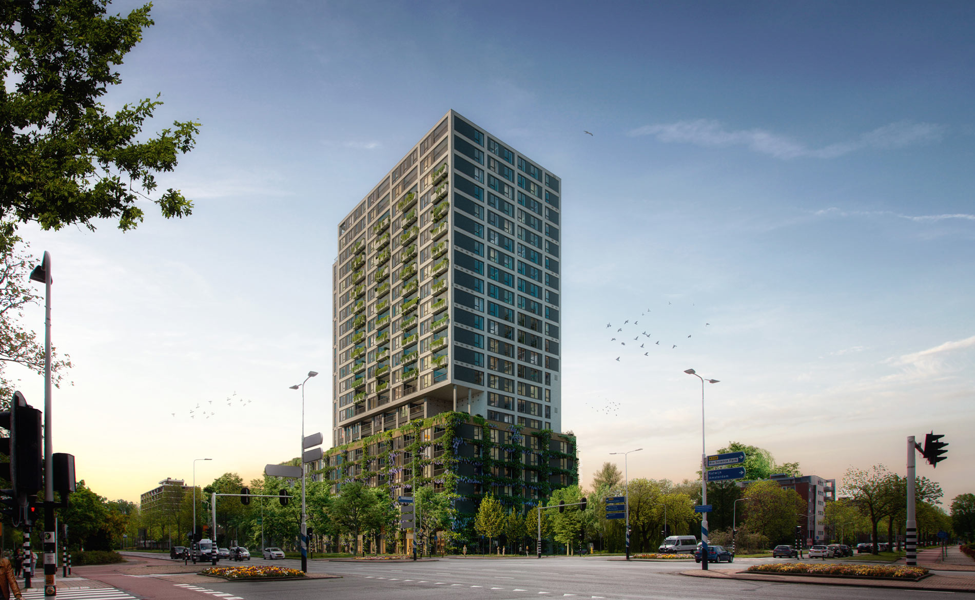 architect woongebouw De Premier Leiden klimaatadaptief