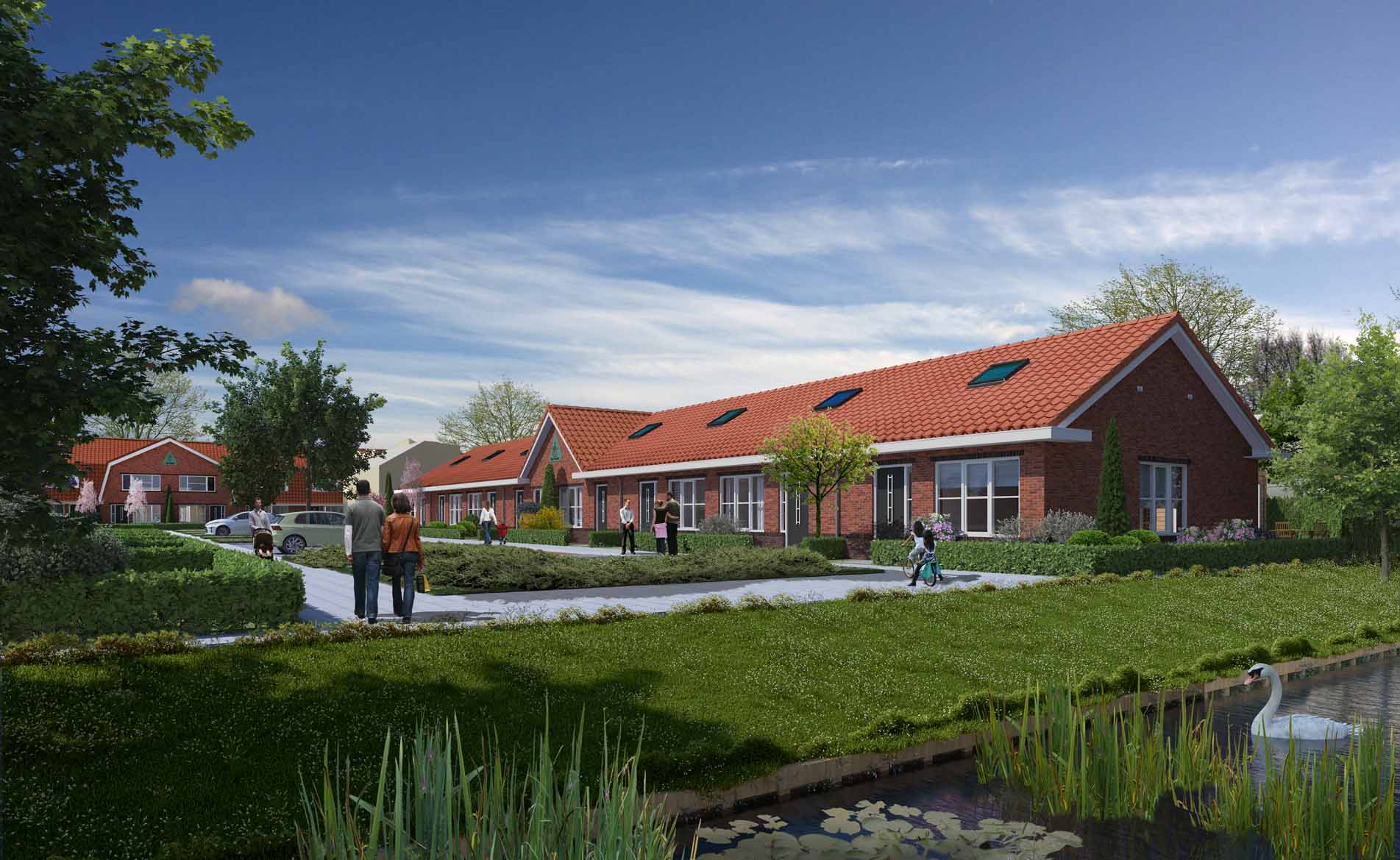 levensloopbestendige woningen herstructurering rijwoningen architectuur Molenbuurt II Wormer BBHD architecten