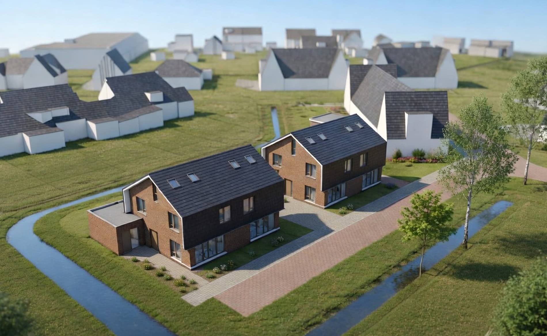 architect architectuur BBHD architecten Tweekapper De Cocksdorp Texel Dorps wonen