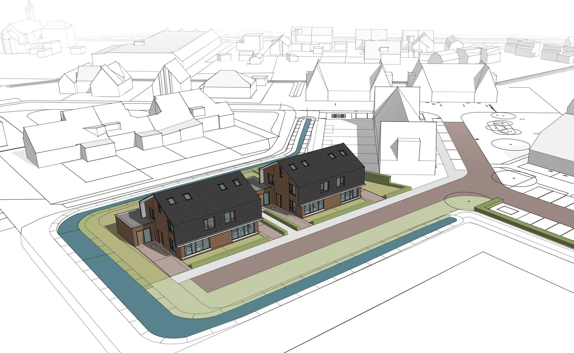 architect architectuur BBHD architecten Tweekapper De Cocksdorp Texel Dorps wonen