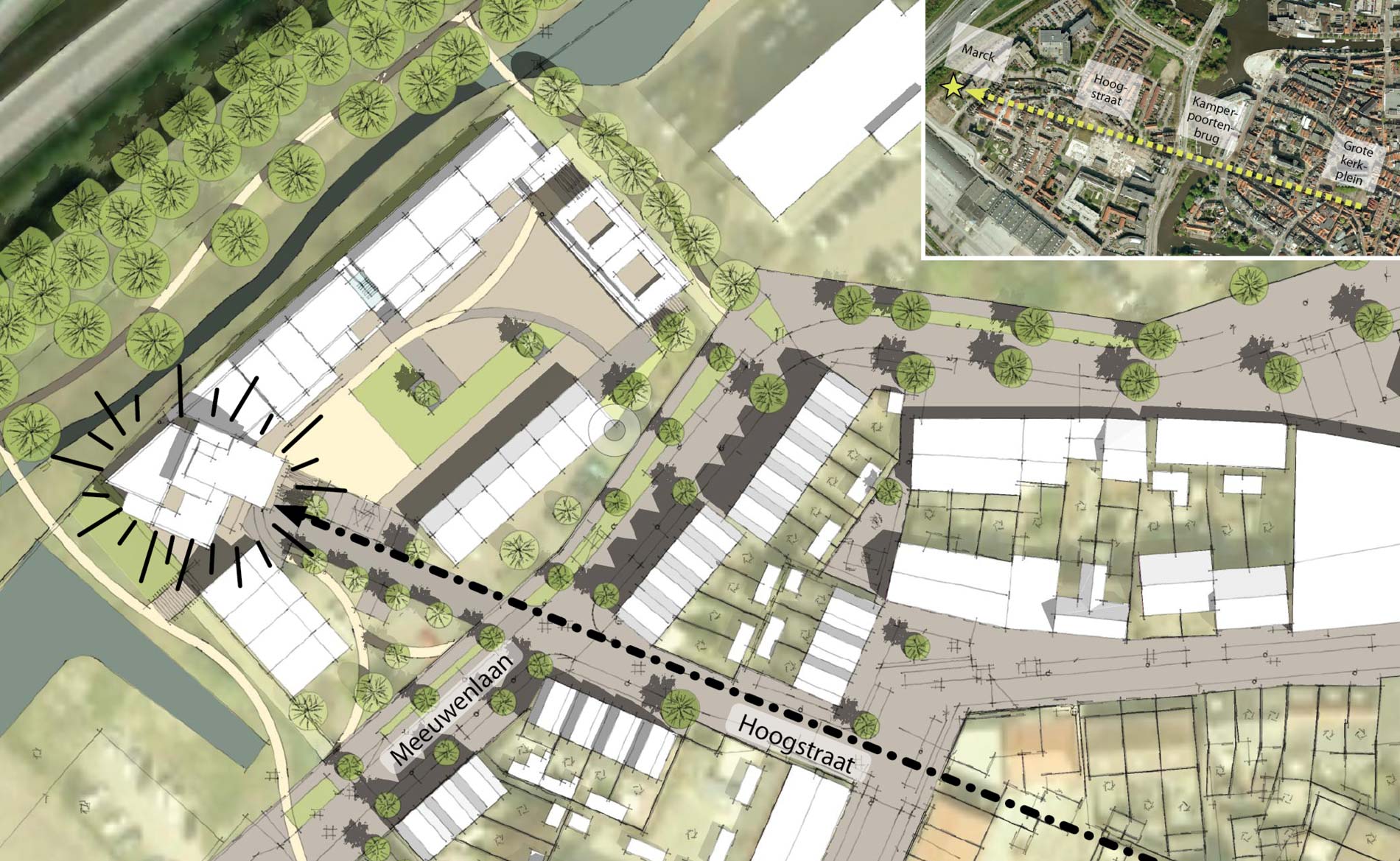 haalbaarheidsstudie stedenbouwkundig ontwikkelplan woningbouw Meeuwenlaan Zwolle Marck BBHD architecten