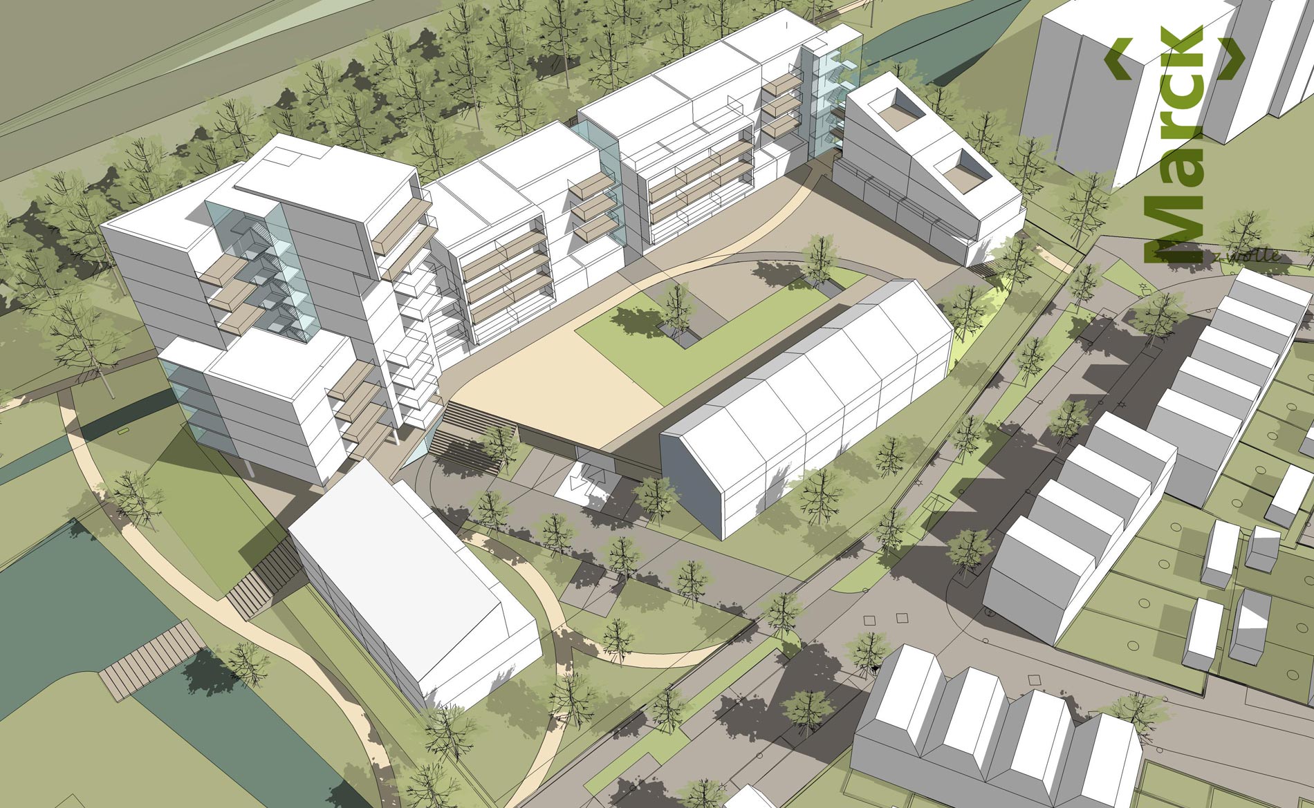 haalbaarheidsstudie stedenbouwkundig ontwikkelplan woningbouw Meeuwenlaan Zwolle Marck BBHD architecten